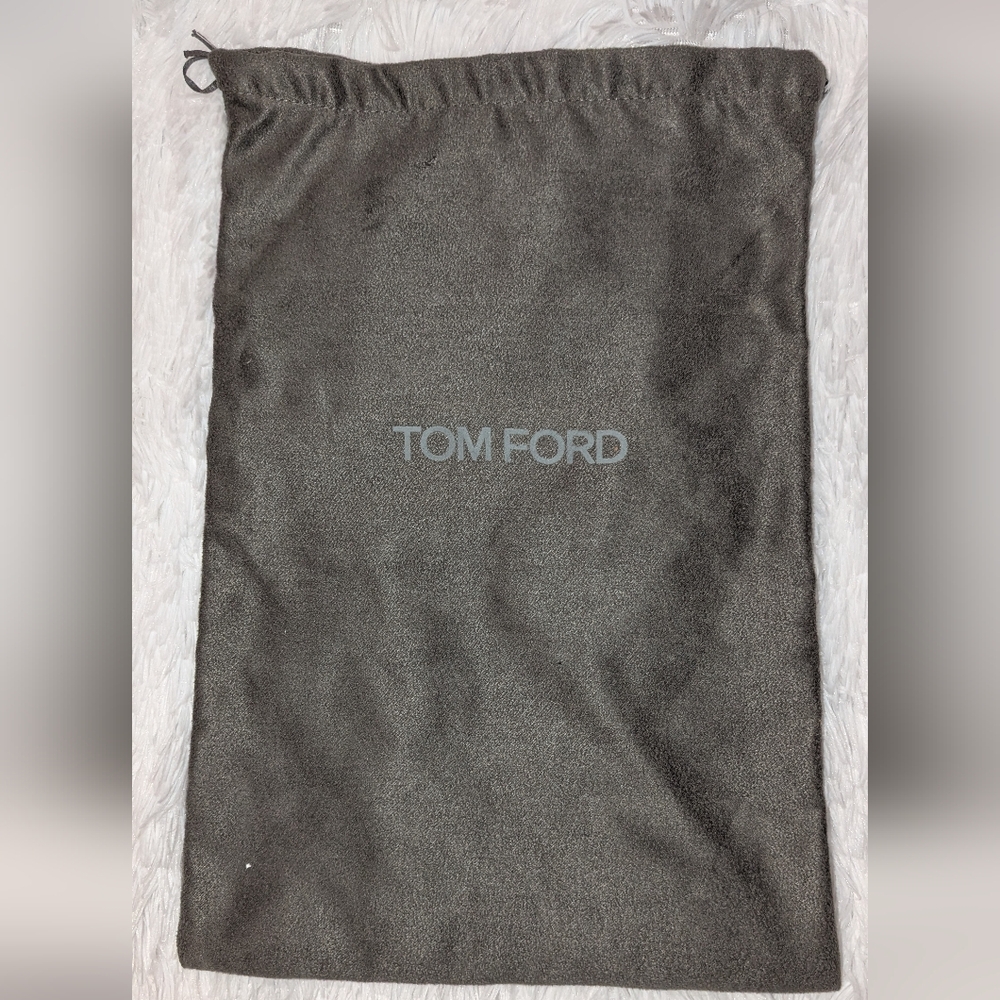 Tom Ford Gray Vegan Suede Purse Boots Bag Shoe Dust Cover 10" x 15" EUC